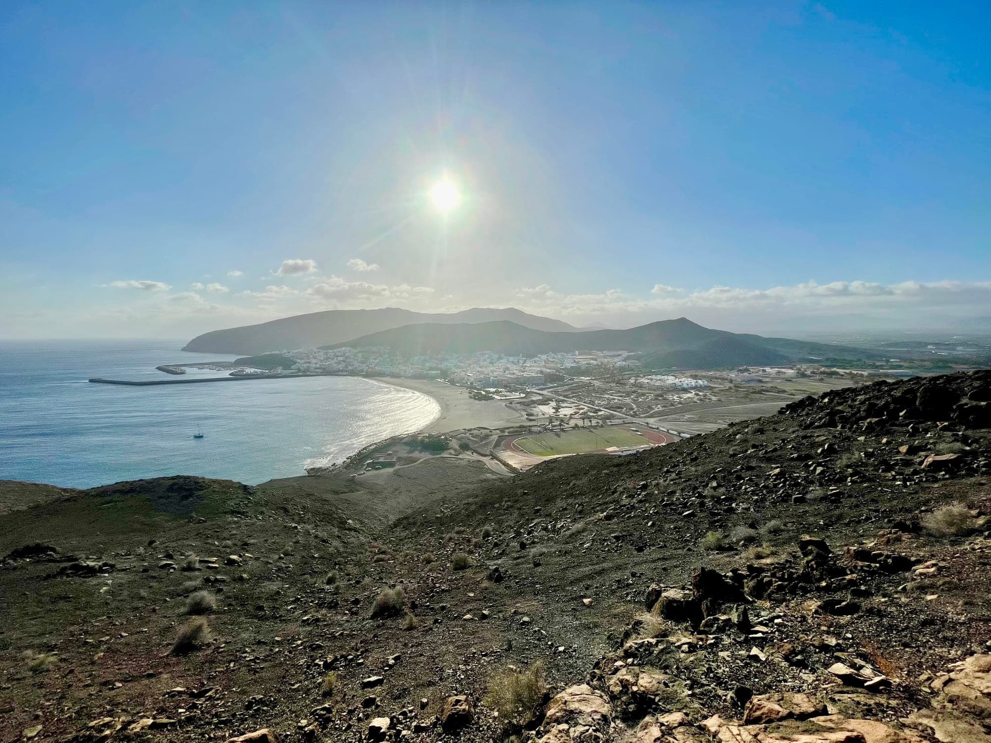 Panoramic view of Gran Tarajal bay