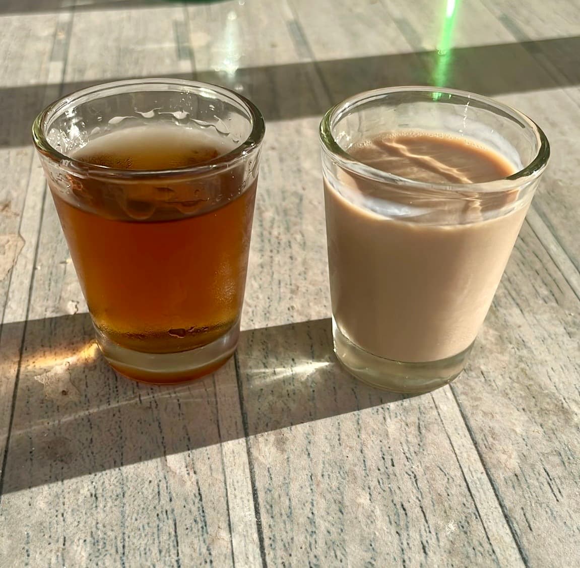 Local drinks in the sunshine