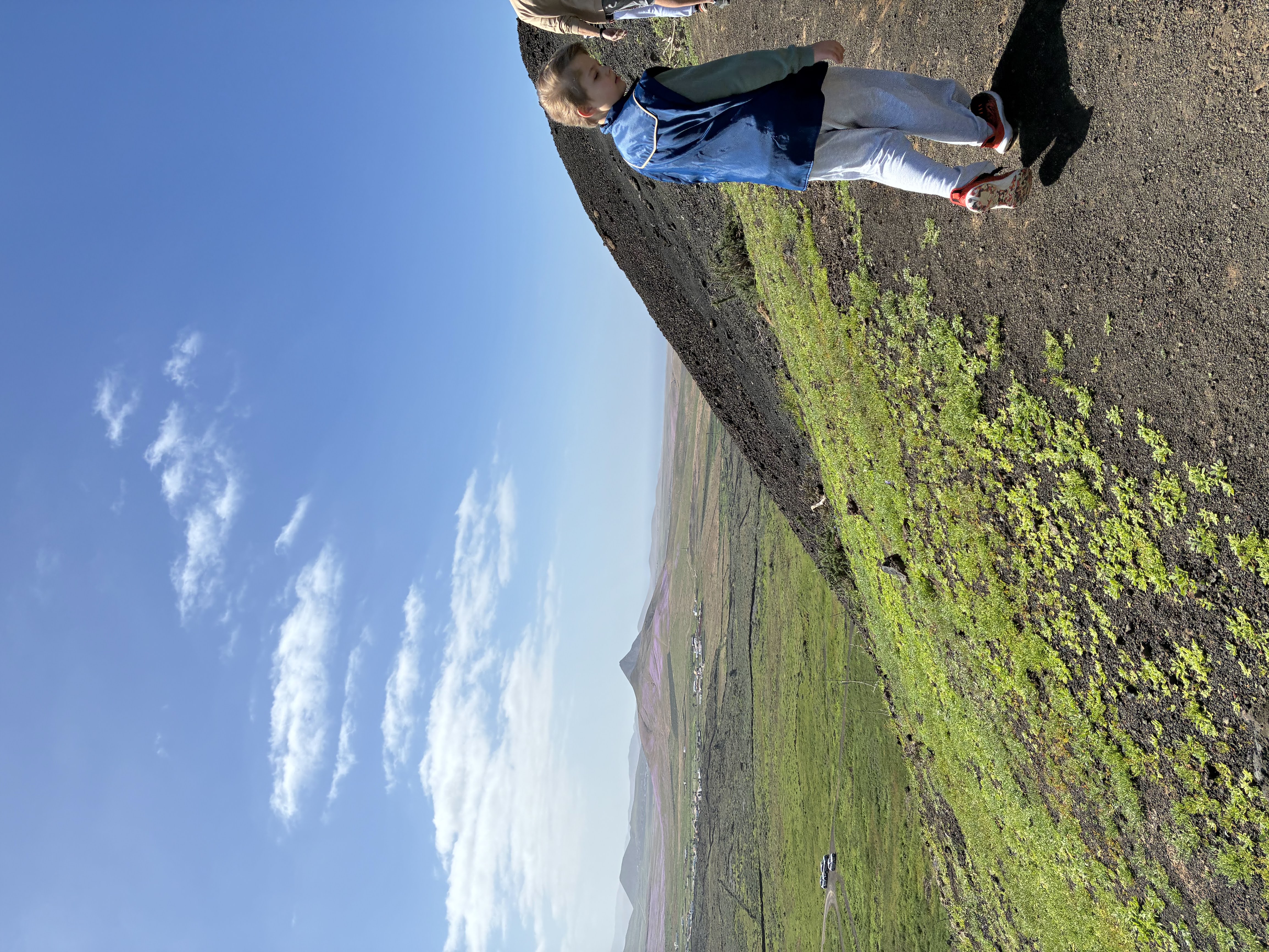 Hiking on volcanic hills of Fuerteventura